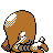 Hitmonlee back-facing sprite from Pokémon Crystal