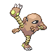 Hitmonlee front-facing sprite from Pokémon Pearl