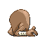 Hitmonlee back-facing sprite from Pokémon FireRed