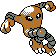 Hitmonlee front-facing sprite from Pokémon Silver