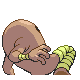 Hitmonlee back-facing sprite from Pokémon SoulSilver