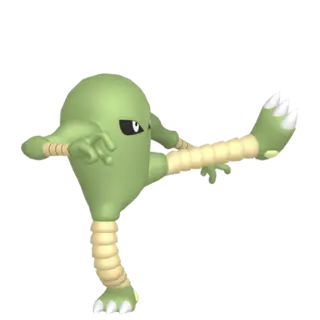 Hitmonlee shiny front-facing sprite from Pokémon Scarlet