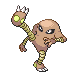 Hitmonlee front-facing sprite from Pokémon Platinum