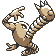 Hitmonlee front-facing sprite from Pokémon Yellow