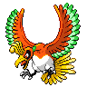 Ho-Oh front-facing sprite from Pokémon White 2