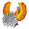 Ho-Oh shiny back-facing sprite from Pokémon White