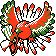 Ho-Oh front-facing sprite from Pokémon Crystal