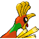 Ho-Oh back-facing sprite from Pokémon Pearl