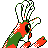 Ho-Oh back-facing sprite from Pokémon Silver