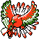 Ho-Oh front-facing sprite from Pokémon Silver