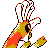 Ho-Oh shiny back-facing sprite from Pokémon Silver