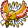 Ho-Oh shiny front-facing sprite from Pokémon Silver