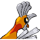 Ho-Oh shiny back-facing sprite from Pokémon HeartGold