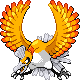 Ho-Oh shiny front-facing sprite from Pokémon HeartGold