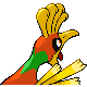 Ho-Oh back-facing sprite from Pokémon Platinum