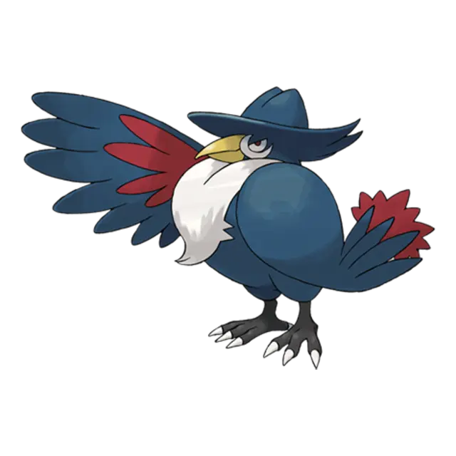 Honchkrow, the Big Boss Pokémon — Dark/Flying-type Pokémon official artwork