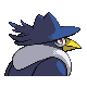 Honchkrow back-facing sprite from Pokémon Diamond