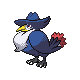 Honchkrow front-facing sprite from Pokémon Diamond
