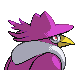 Honchkrow shiny back-facing sprite from Pokémon Diamond