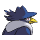 Honchkrow back-facing sprite from Pokémon SoulSilver
