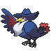 Honchkrow front-facing sprite from Pokémon SoulSilver