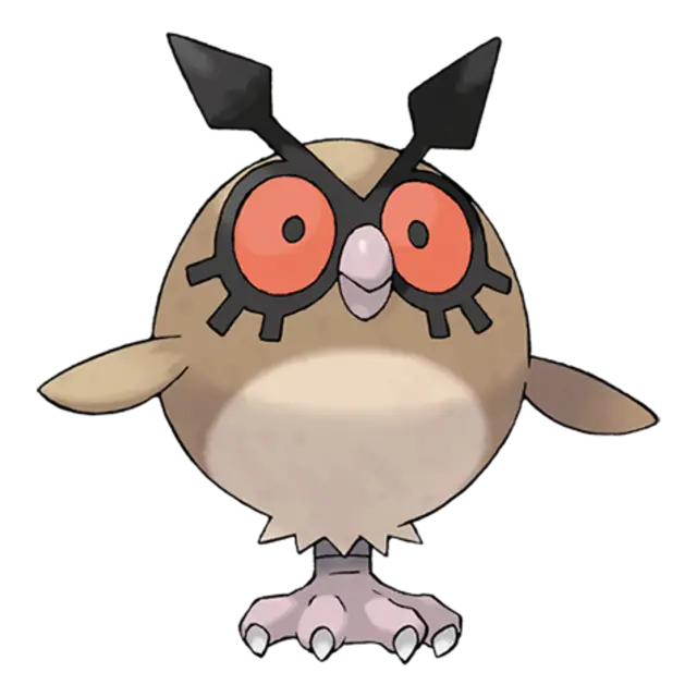 Hoothoot, the Owl Pokémon — Normal/Flying-type Pokémon official artwork