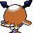Hoothoot back-facing sprite from Pokémon Crystal
