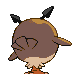 Hoothoot back-facing sprite from Pokémon Diamond