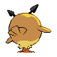 Hoothoot shiny back-facing sprite from Pokémon Diamond