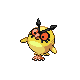 Hoothoot shiny front-facing sprite from Pokémon Diamond