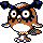 Hoothoot front-facing sprite from Pokémon Gold