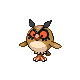 Hoothoot front-facing sprite from Pokémon HeartGold