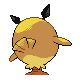 Hoothoot shiny back-facing sprite from Pokémon HeartGold