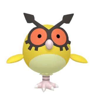 Hoothoot shiny front-facing sprite from Pokémon Sword