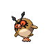 Hoothoot front-facing sprite from Pokémon Platinum