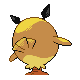 Hoothoot shiny back-facing sprite from Pokémon Platinum