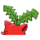 Hoppip back-facing sprite from Pokémon Diamond