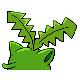 Hoppip shiny back-facing sprite from Pokémon Diamond
