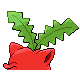 Hoppip back-facing sprite from Pokémon Platinum