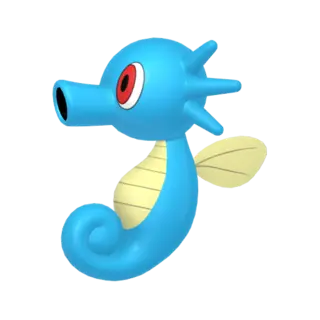 Horsea front-facing sprite from Pokémon Shield