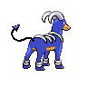 Houndoom shiny back-facing sprite from Pokémon Black