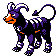 Houndoom front-facing sprite from Pokémon Crystal