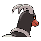 Houndoom back-facing sprite from Pokémon Diamond