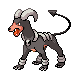 Houndoom front-facing sprite from Pokémon Diamond
