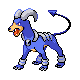 Houndoom shiny front-facing sprite from Pokémon Diamond
