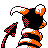 Houndoom back-facing sprite from Pokémon Gold