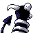 Houndoom shiny back-facing sprite from Pokémon Gold