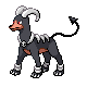 Houndoom front-facing sprite from Pokémon HeartGold
