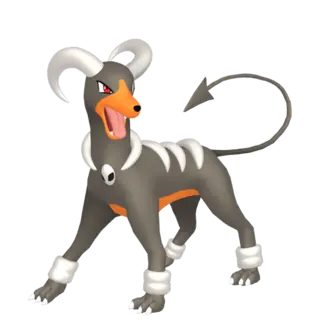 Houndoom front-facing sprite from Pokémon Ultra Moon
