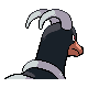 Houndoom back-facing sprite from Pokémon Platinum